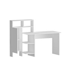 Письменный стол Kalune Design 550 (I), 111,8 см, белый цена и информация | Компьютерные, письменные столы | pigu.lt
