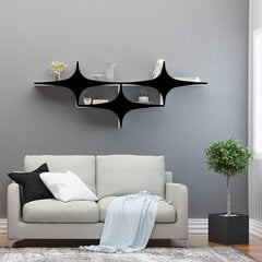 Pakabinama lentyna Kalune Design Wall Shelf 775, 180 cm, balta/juoda kaina ir informacija | Lentynos | pigu.lt