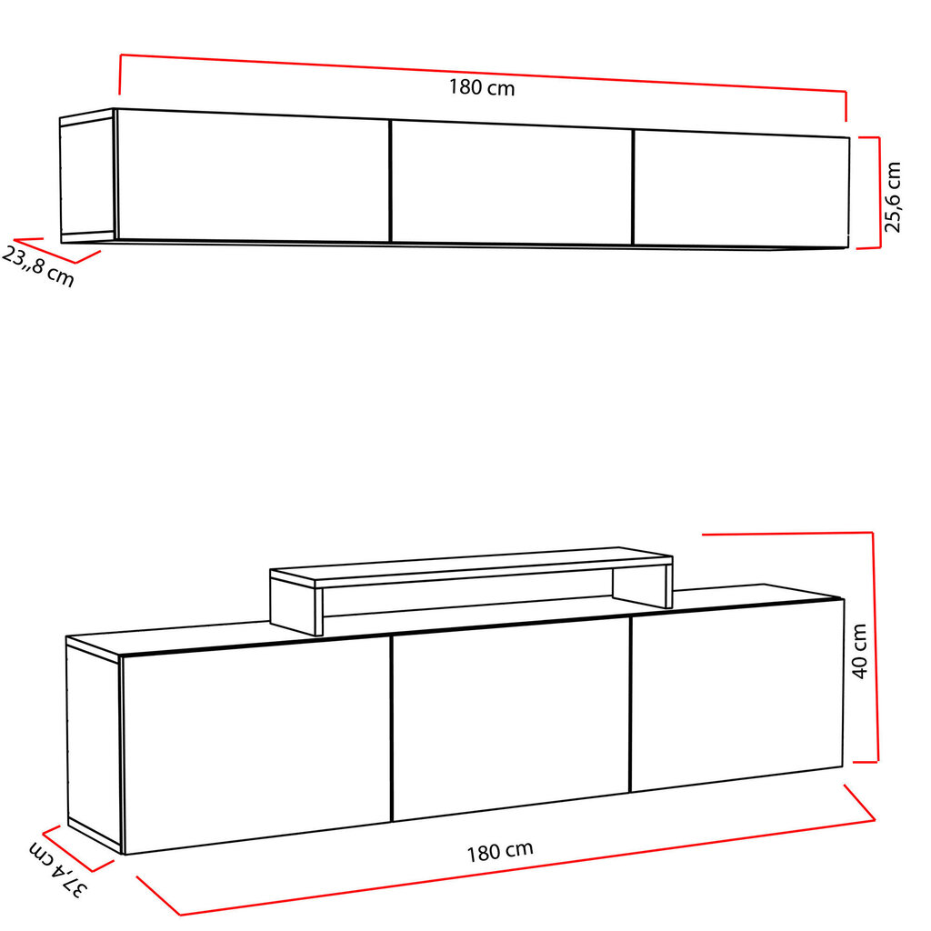 Svetainės baldų komplektas Kalune Design 788(I), baltas kaina ir informacija | Sekcijos | pigu.lt