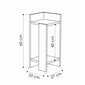 Naktinis staliukas Kalune Design D855(I), 60 cm, baltas kaina ir informacija | Spintelės prie lovos | pigu.lt