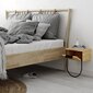 Naktinis staliukas Kalune Design 855(I), 44 cm, smėlio spalvos kaina ir informacija | Spintelės prie lovos | pigu.lt
