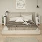 Naktinių staliukas komplektas Kalune Design 855(I), 2 vnt, baltas цена и информация | Spintelės prie lovos | pigu.lt