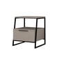 Naktinis staliukas Kalune Design 855(I), 50 cm, smėlio spalvos kaina ir informacija | Spintelės prie lovos | pigu.lt