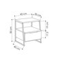 Naktinis staliukas Kalune Design 855(I), 50 cm, baltas/juodas kaina ir informacija | Spintelės prie lovos | pigu.lt