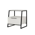Ночной столик Kalune Design 855 (I), 50 см, белый/черный