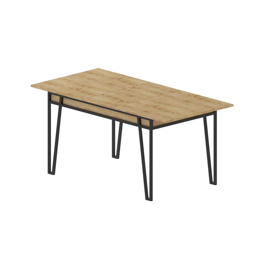 Išskleidžiamas stalas Kalune Design 855, smėlio spalvos kaina ir informacija | Virtuvės ir valgomojo stalai, staliukai | pigu.lt