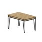 Išskleidžiamas stalas Kalune Design 855, smėlio spalvos kaina ir informacija | Virtuvės ir valgomojo stalai, staliukai | pigu.lt