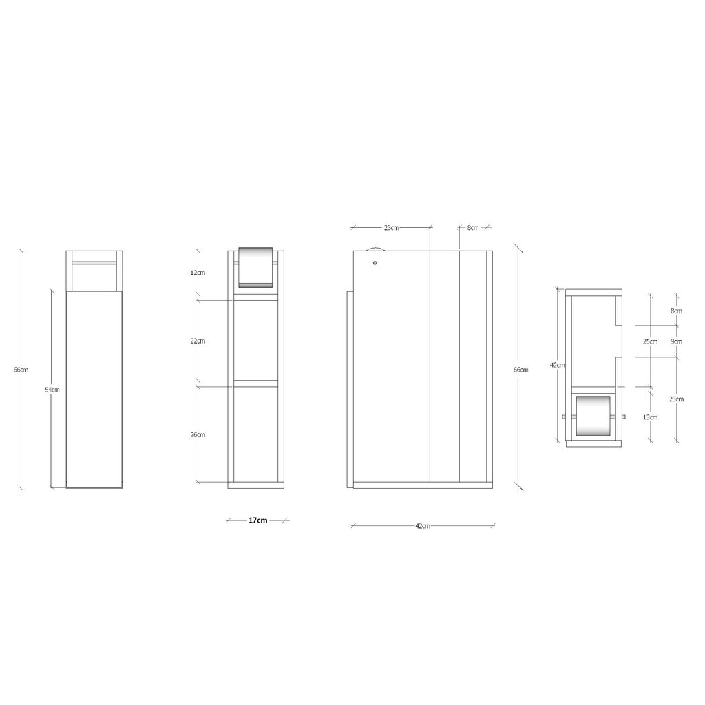 Vonios spintelė Kalune Design 793, balta kaina ir informacija | Vonios spintelės | pigu.lt