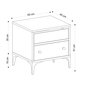 Naktinis staliukas Kalune Design 393 (I), 50 cm, juodas/rudas kaina ir informacija | Spintelės prie lovos | pigu.lt