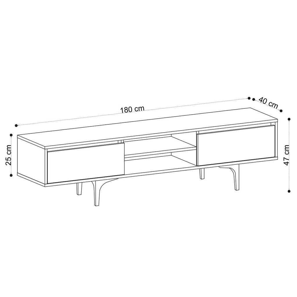 TV staliukas Kalune Design 393(II), rudas цена и информация | TV staliukai | pigu.lt