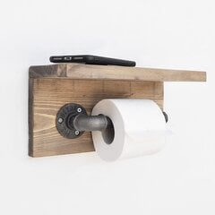 Держатель для туалетной бумаги Kalune Design 792, коричневый / черный цена и информация | Набор акскссуаров для ванной | pigu.lt