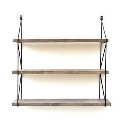 Pakabinama lentyna Kalune Design Wall Shelf 792, 55 cm, tamsiai ruda/juoda kaina ir informacija | Lentynos | pigu.lt