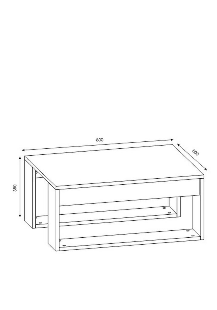 Kavos staliukas Kalune Design 756, rudas/baltas цена и информация | Kavos staliukai | pigu.lt