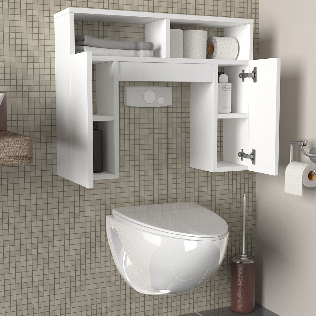 Vonios spintelė Kalune Design 756(I), balta kaina ir informacija | Vonios spintelės | pigu.lt