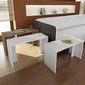 3-jų kavos staliukų komplektas Kalune Design 756, baltas/rudas kaina ir informacija | Kavos staliukai | pigu.lt