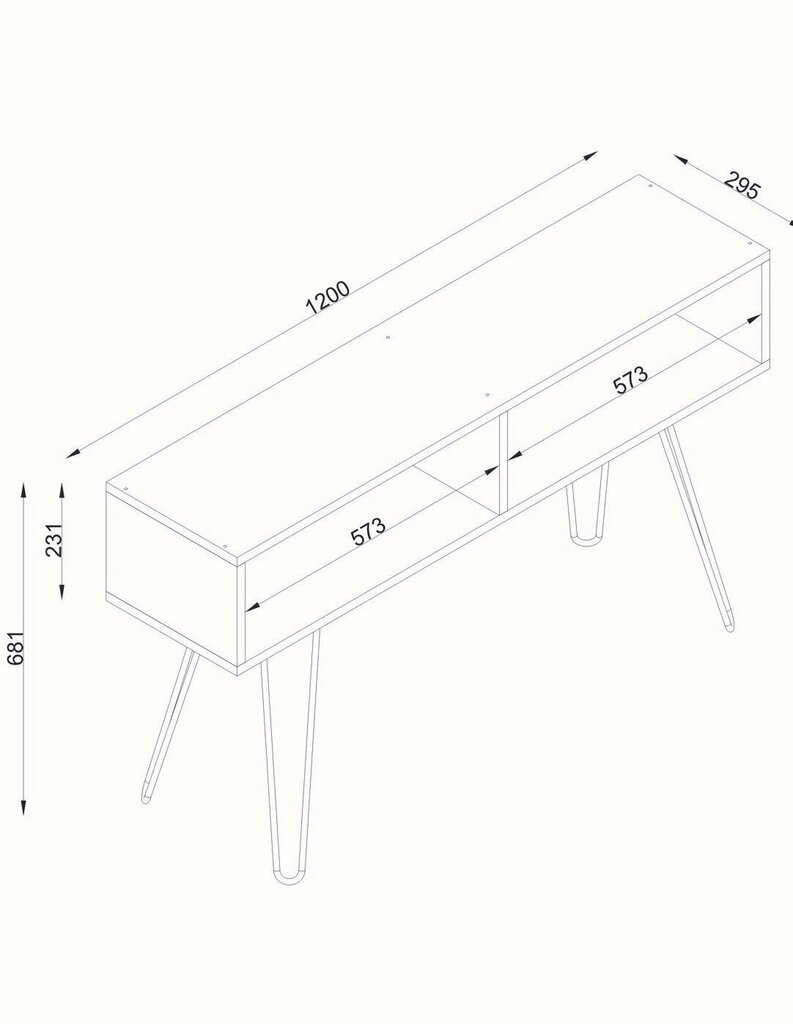 TV staliukas Kalune Design 756, 120 cm, rudas kaina ir informacija | TV staliukai | pigu.lt
