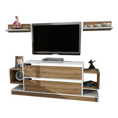 Комплект мебели для гостиной Kalune Design 756(VII), белый/коричневый цена и информация | Секции | pigu.lt