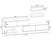 Svetainės baldų komplektas Kalune Design 756(II), baltas/rudas kaina ir informacija | Sekcijos | pigu.lt