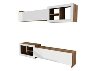 Комплект мебели для гостиной Kalune Design 756(III), белый/коричневый цена и информация | Секции | pigu.lt