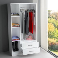 Шкаф Kalune Design Wardrobe 756, 90 см, белый цена и информация | Шкафы | pigu.lt