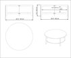 Kavos staliukas Kalune Design 541, baltas/aukso spalvos kaina ir informacija | Kavos staliukai | pigu.lt