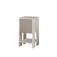 Naktinis staliukas Kalune Design 776 (I), 55 cm, baltas/šviesiai rudas