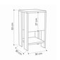 Naktinis staliukas Kalune Design 776 (I), 55 cm, baltas kaina ir informacija | Spintelės prie lovos | pigu.lt