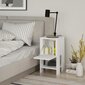 Naktinis staliukas Kalune Design 776 (I), 55 cm, baltas цена и информация | Spintelės prie lovos | pigu.lt