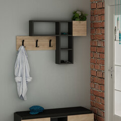Комплект мебели для прихожей Kalune Design 776, 99,5 см, серый/дуб цена и информация | Комплекты в прихожую | pigu.lt