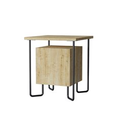 Naktinis staliukas Kalune Design 776 (I), 45 cm, šviesiai rudas kaina ir informacija | Spintelės prie lovos | pigu.lt