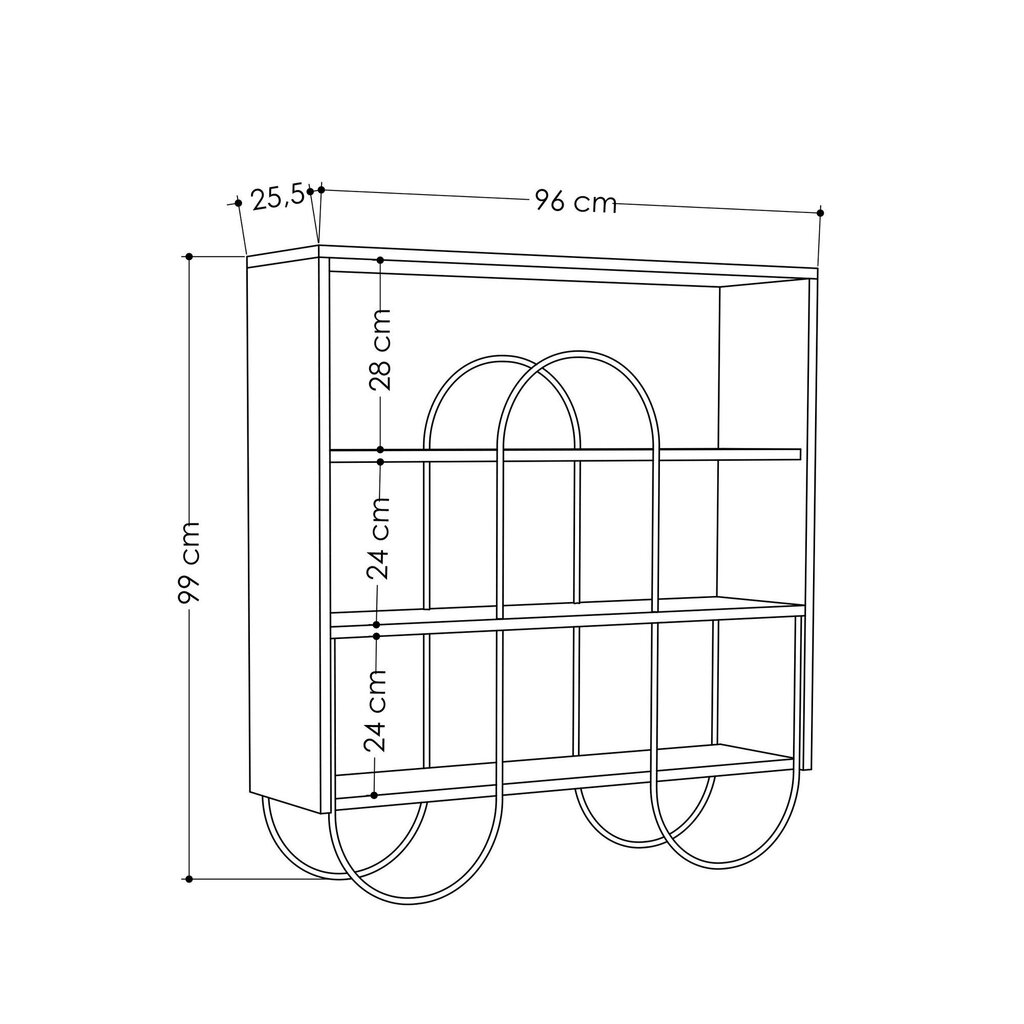 Konsolė Kalune Design 776, 99 cm, tamsiai ruda цена и информация | Stalai-konsolės | pigu.lt