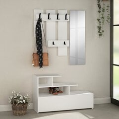 Комплект мебели для прихожей Kalune Design 776, 100 см, белый цена и информация | Комплекты в прихожую | pigu.lt