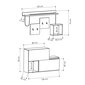 Prieškambario komplektas Kalune Design 776, 120 cm, ąžuolo spalvos kaina ir informacija | Prieškambario komplektai | pigu.lt