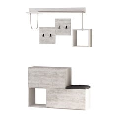 Комплект мебели для прихожей Kalune Design 776, 120см, серый цена и информация | Комплекты в прихожую | pigu.lt