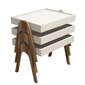 3-jų kavos staliukų komplektas Kalune Design 845(I), smėlio/rudas kaina ir informacija | Kavos staliukai | pigu.lt