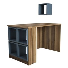 Письменный стол Kalune Design 845 (I), синий/коричневый цена и информация | Компьютерные, письменные столы | pigu.lt