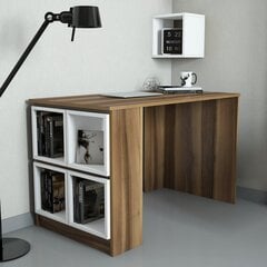 Письменный стол Kalune Design 845 (I), коричневый/белый цена и информация | Компьютерные, письменные столы | pigu.lt