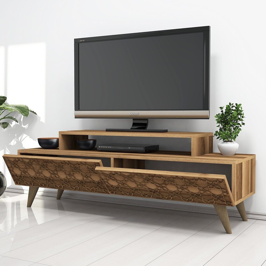 TV staliukas Kalune Design 845, 140 cm, rudas цена и информация | TV staliukai | pigu.lt