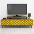 TV staliukas Kalune Design 845, 140 cm, rudas/geltonas
