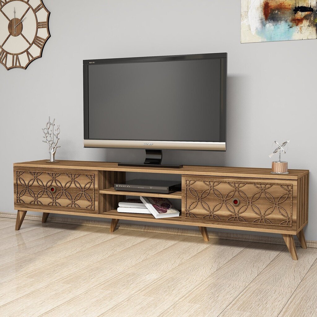 TV staliukas Kalune Design 845,180 cm, rudas kaina ir informacija | TV staliukai | pigu.lt