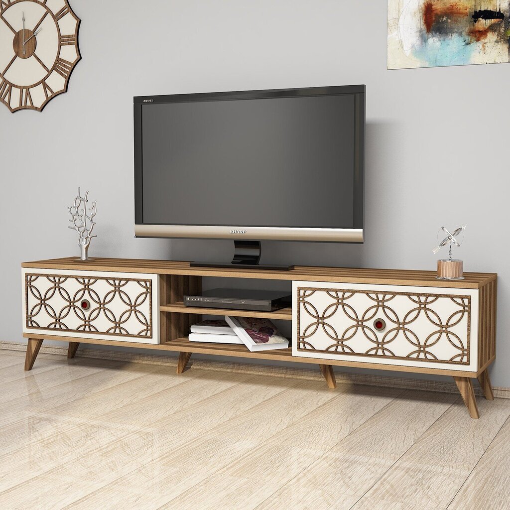 TV staliukas Kalune Design 845,180 cm, rudas/smėlio spalvos цена и информация | TV staliukai | pigu.lt