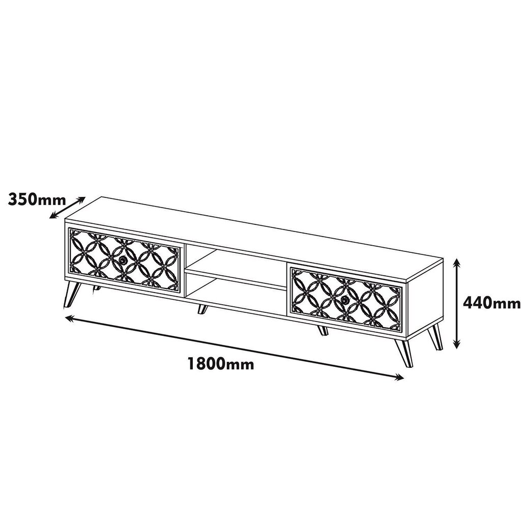 TV staliukas Kalune Design 845,180 cm, rudas/smėlio spalvos цена и информация | TV staliukai | pigu.lt