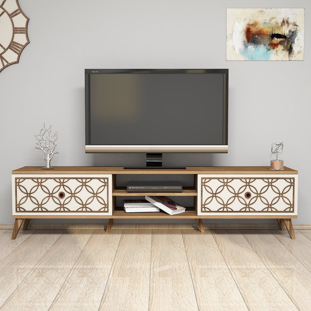 TV staliukas Kalune Design 845,180 cm, rudas/smėlio spalvos цена и информация | TV staliukai | pigu.lt