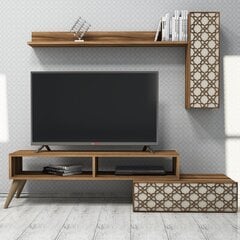 Svetainės baldų komplektas Kalune Design 845(XLV), rudas kaina ir informacija | Sekcijos | pigu.lt