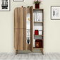 Komoda Kalune Design 845, 144 cm, ruda/balta цена и информация | Komodos | pigu.lt