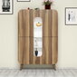 Komoda Kalune Design 845, 144 cm, ruda/balta kaina ir informacija | Komodos | pigu.lt