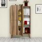 Komoda Kalune Design 845, 144 cm, ruda/geltona kaina ir informacija | Komodos | pigu.lt
