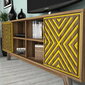Svetainės baldų komplektas Kalune Design 845(LXI), rudas/geltonas цена и информация | Sekcijos | pigu.lt