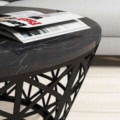 Кофейный столик Kalune Design 845, черный/серый цена и информация | Журнальные столы | pigu.lt