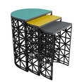 3-jų kavos staliukų komplektas Kalune Design 845(IV), įvairių spalvų